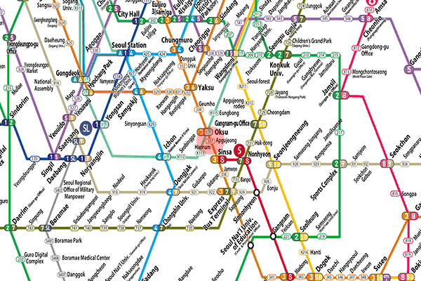 Apgujeong station map