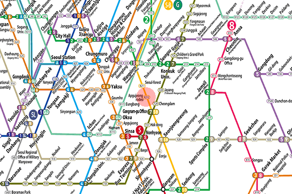 Apgujeongrodeo station map