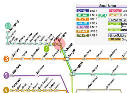 Baengma station map