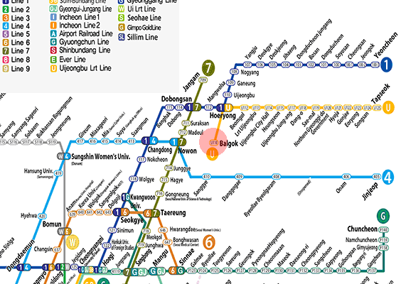 Balgok station map