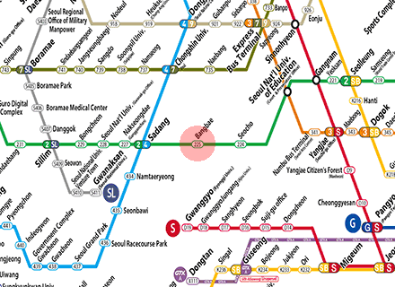 Bangbae station map