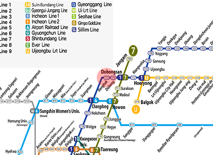 Banghak station map