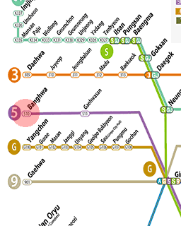 Banghwa station map