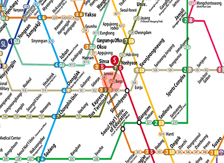 Banpo station map