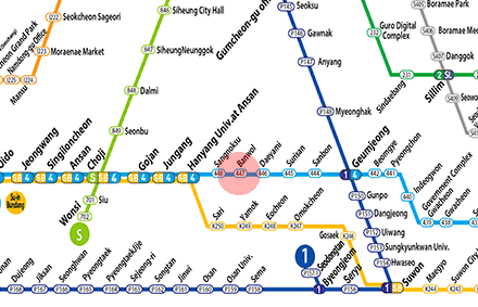 Banwol station map