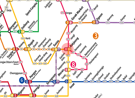 Bokjeong station map