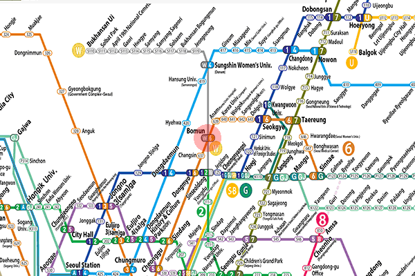 Bomun station map