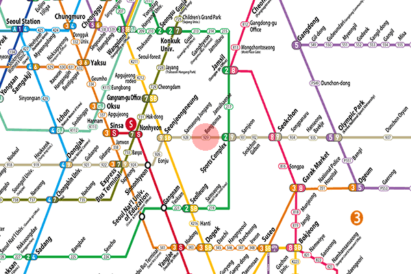 Bongeunsa station map