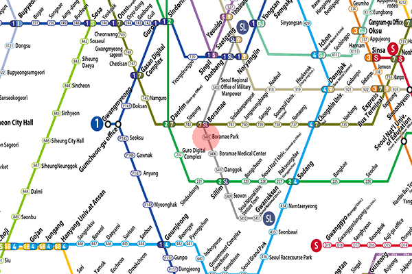 Boramae Park station map