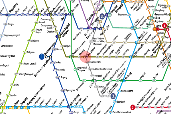 Boramae station map