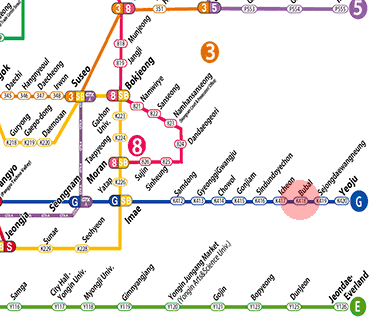 Bubal station map