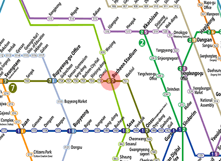 Bucheon Stadium station map