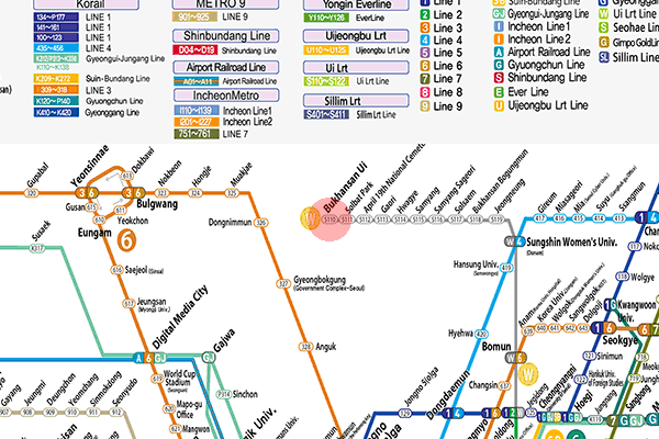 Bukhansan Ui station map