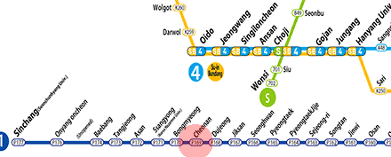 Cheonan station map