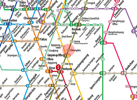 Cheongdam station map