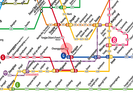 Cheonggyesan station map