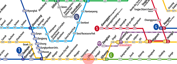 Cheongmyeong station map