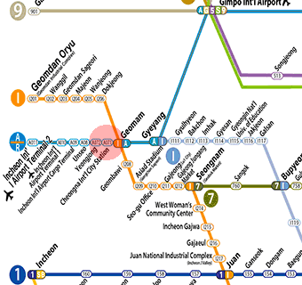 Cheongna Int'l City station map