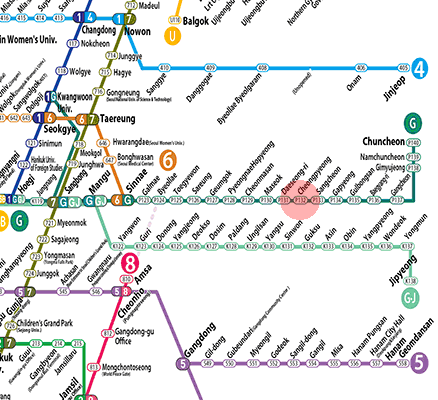 Cheongpyeong station map