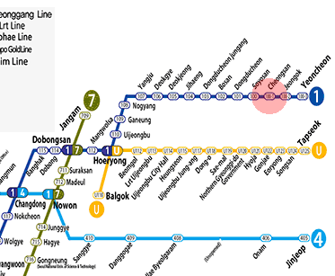 Cheongsan station map