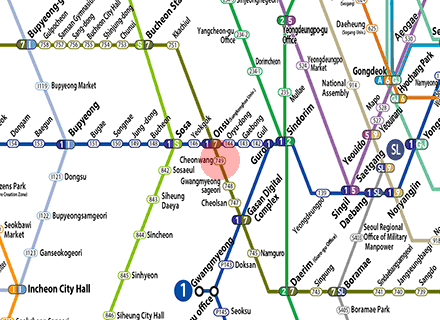Cheonwang station map