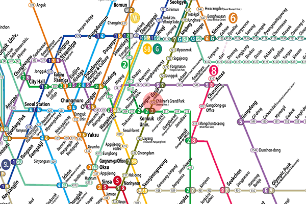 Children's Grand Park station map