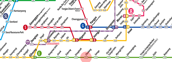 Chodang station map