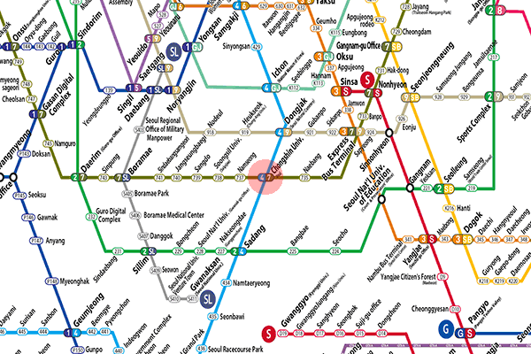 Chongshin University station map
