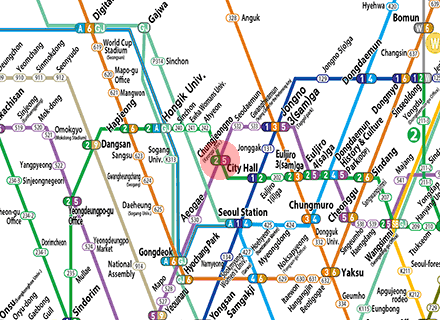 Chungjeongno station map