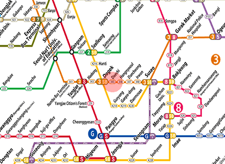 Daechi station map