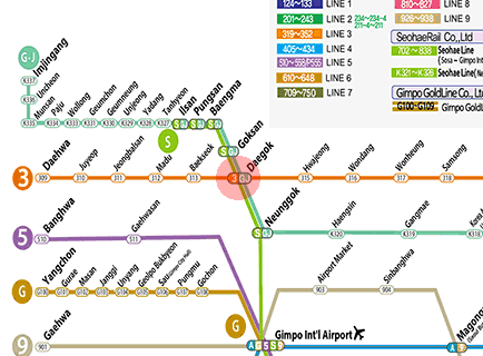 Daegok station map