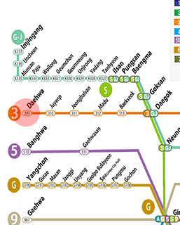 Daehwa station map