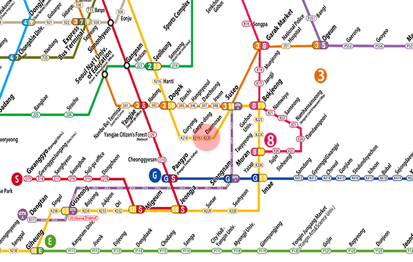 Daemosan station map