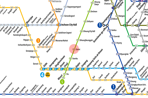 Dalmi station map