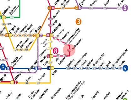 Dandaeogeori station map