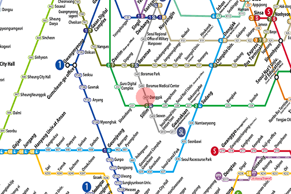 Danggok station map