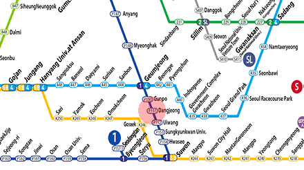 Dangjeong station map