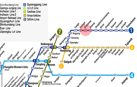 Deokjeong station map
