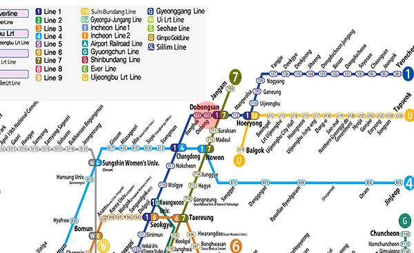Dobong station map