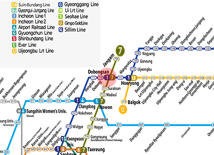 Dobongsan station map