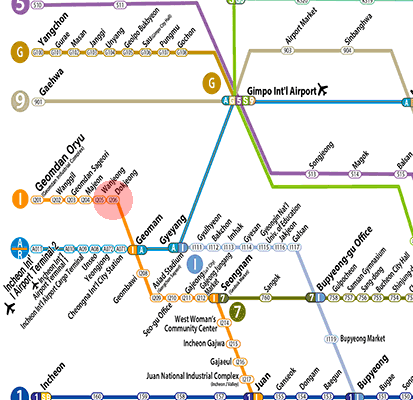 Dokjeong station map