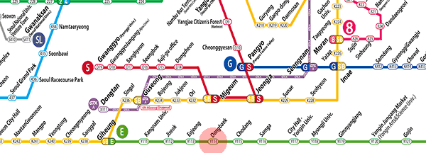 Dongbaek station map