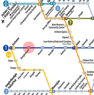 Dongincheon station map