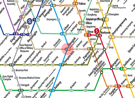 Dongjak station map