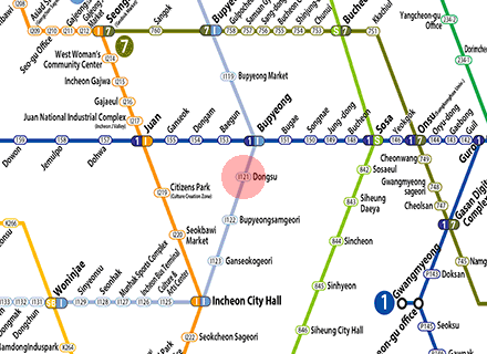 Dongsu station map