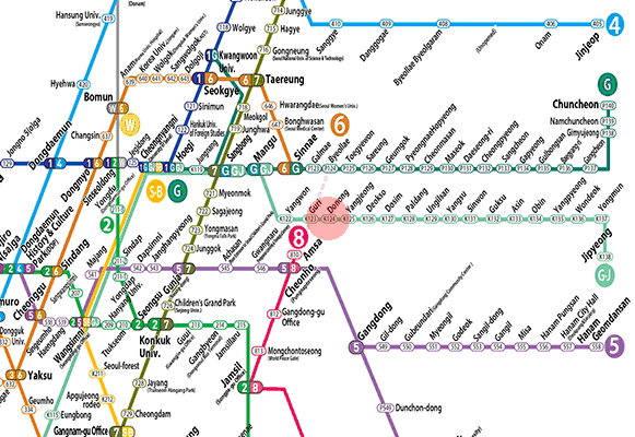 Donong station map
