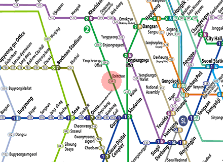 Dorimcheon station map