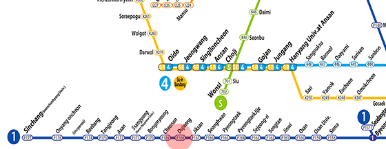 Dujeong station map