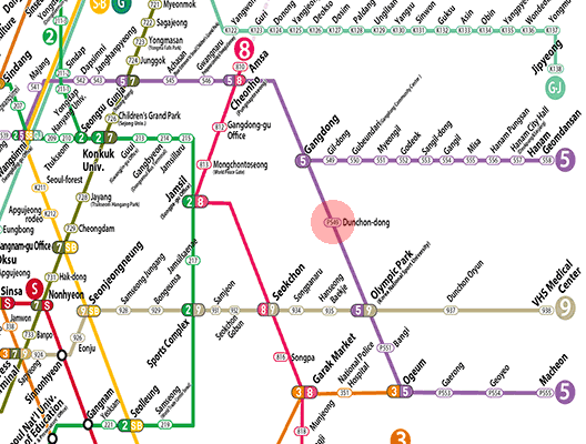 Dunchon-dong station map