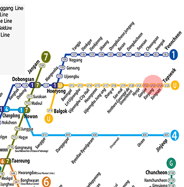Eoryong station map